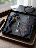 Set Cravatta Uomo Blu Floreale – Cravatta, Papillon e Accessori Eleganti